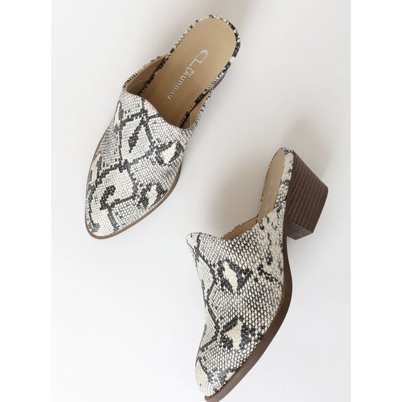 Chinese Laundry | NWT Catherin Snake Mules - Picture 2 of 13